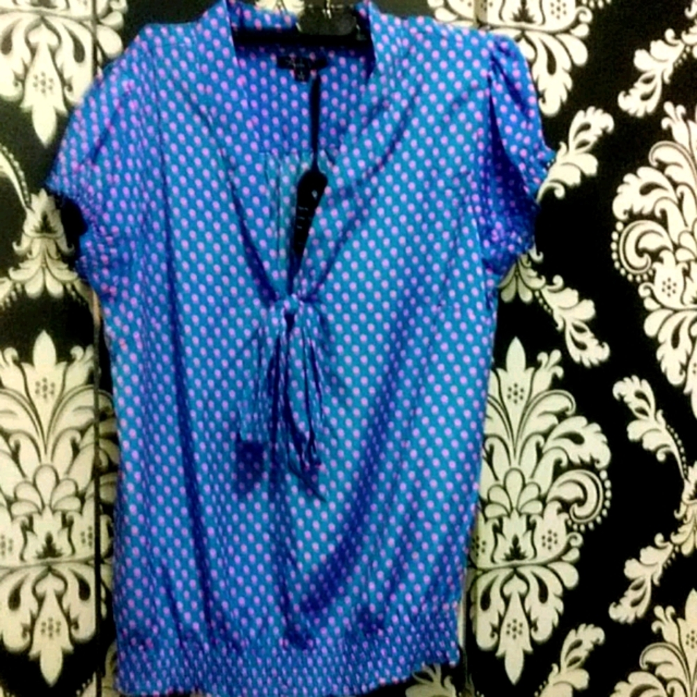 Ladies tie front blouse